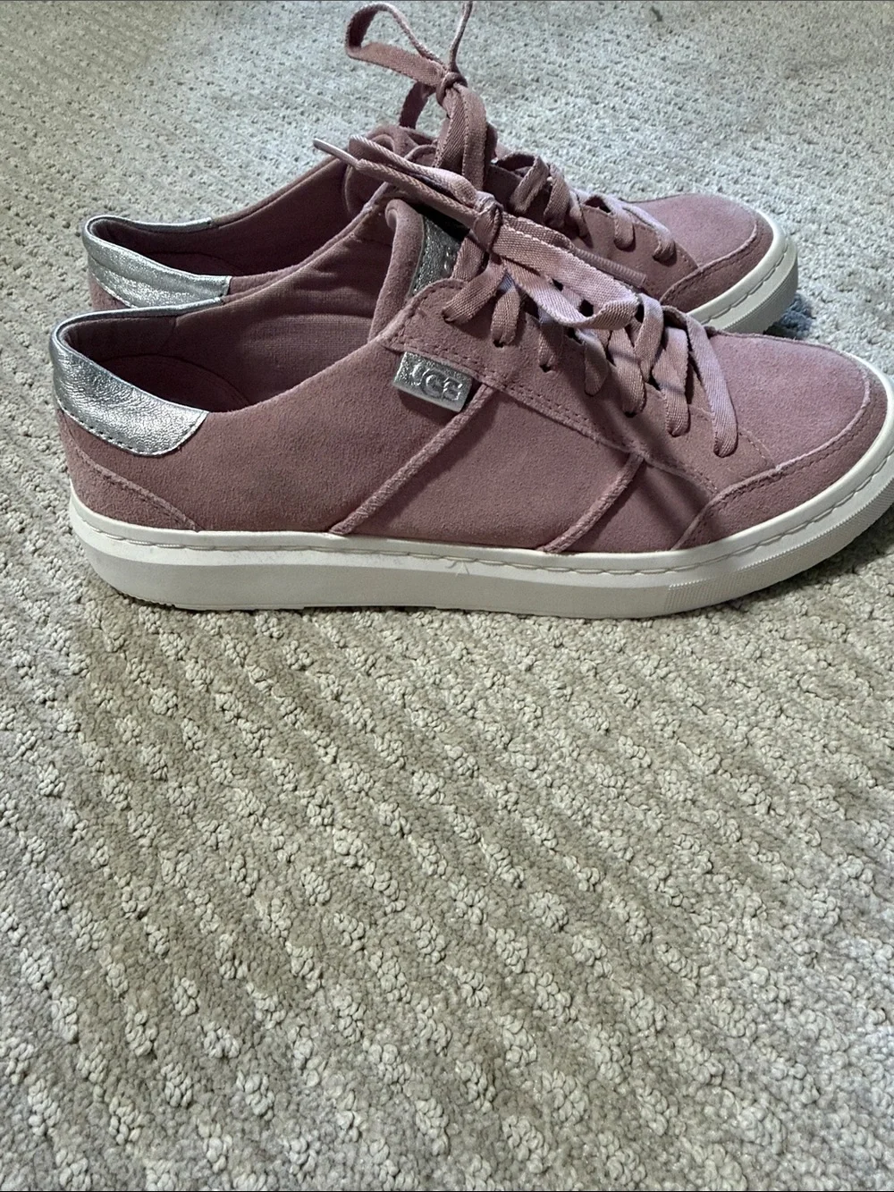 Women’s UGGS Dusty Pink Suede Low-Top Sneakers